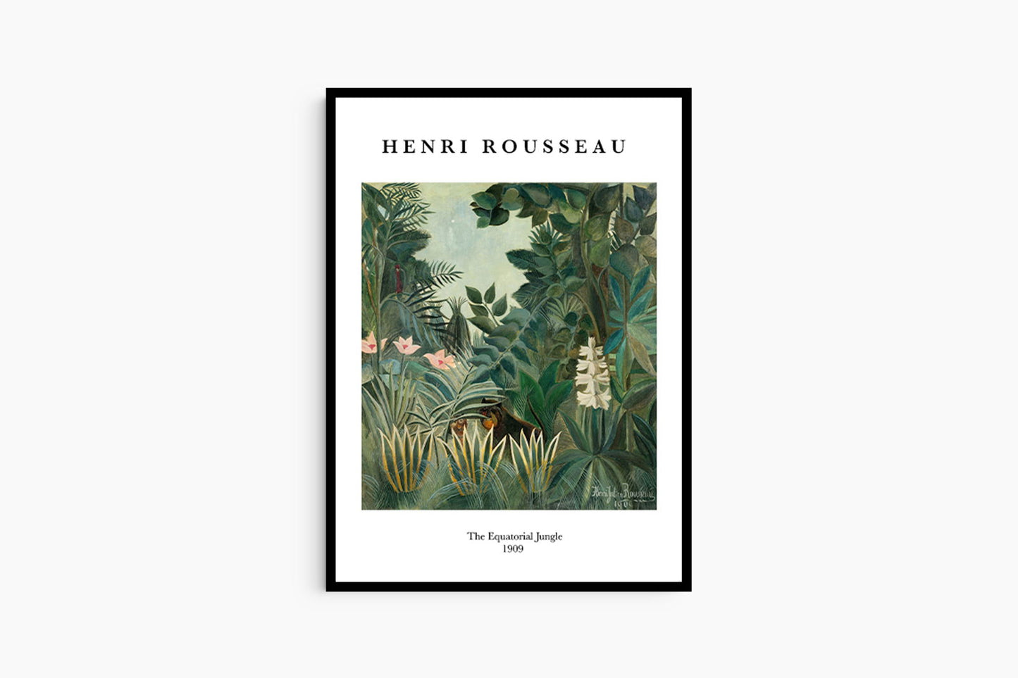 Henri Rousseau - The Equatorial Jungle Poster - Hakyarts