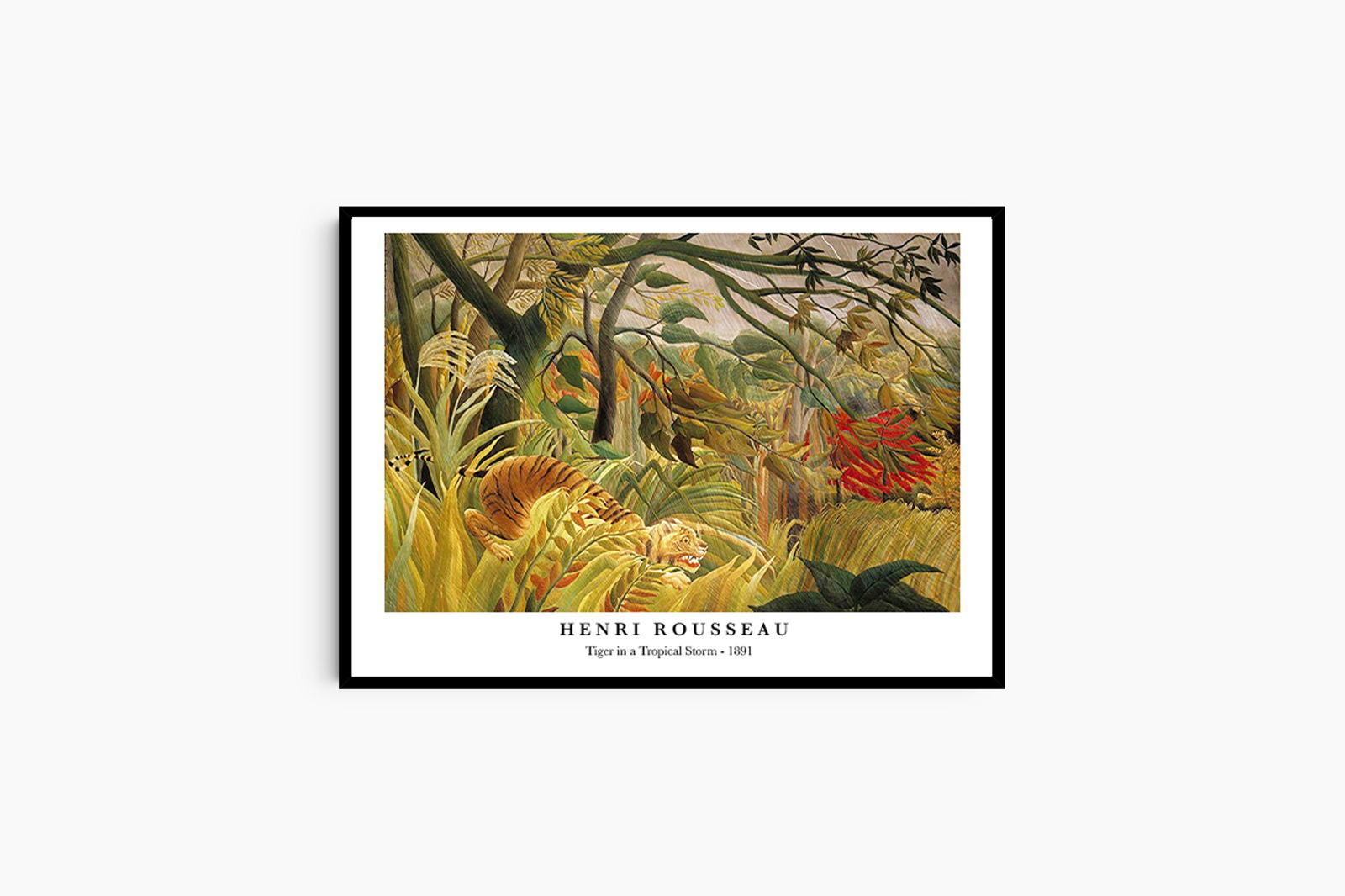 Henri Rousseau - Tiger in a Tropical Storm Poster - Hakyarts