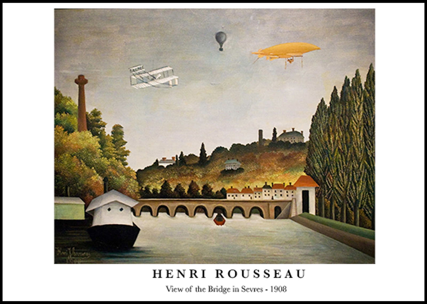 Henri Rousseau - View of the Bridge in Sevres Poster - Hakyarts