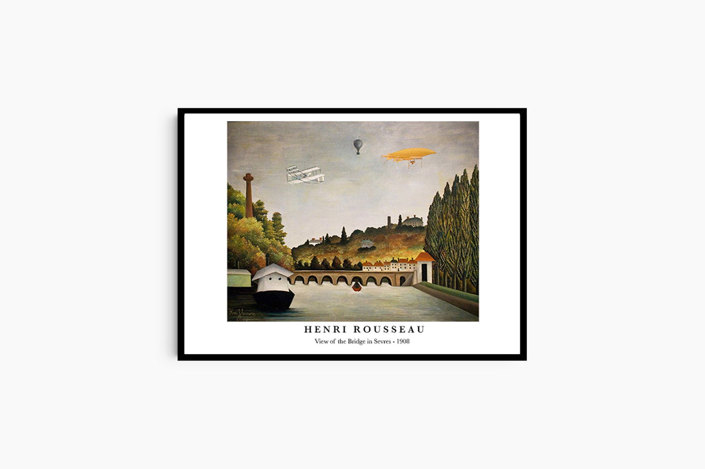 Henri Rousseau - View of the Bridge in Sevres Poster - Hakyarts