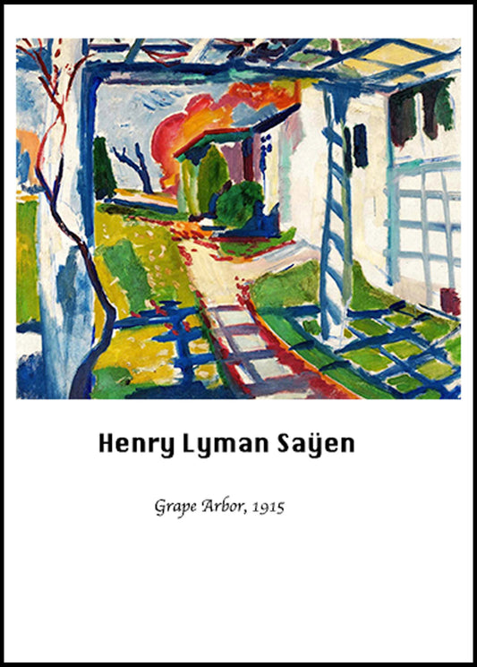 Henry Lyman Saÿen - Grape Arbor Poster - Hakyarts