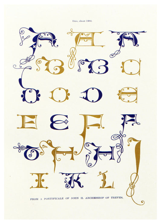 Henry Shaw - Alphabets numerals, and devices of the middle ages Pl. 22 Poster - Hakyarts