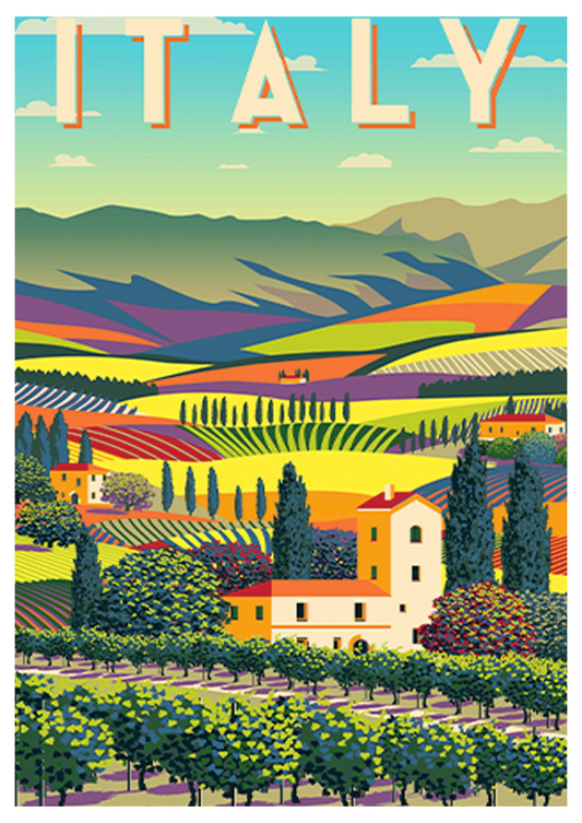 Italy Travel Poster - Hakyarts