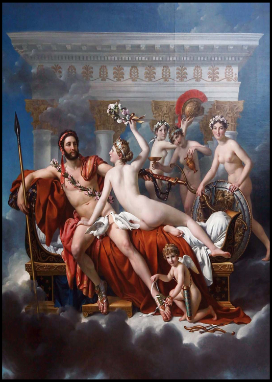 Jacques-Louis David - Mars Being Disarmed by Venus - Hakyarts