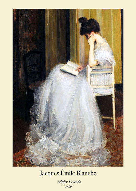 Jacques Émile Blanche - Mujer Leyendo Poster - Hakyarts