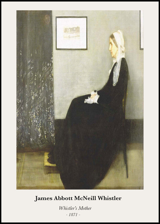 James Abbott McNeill Whistler - Whistler's Mother Poster - Hakyarts