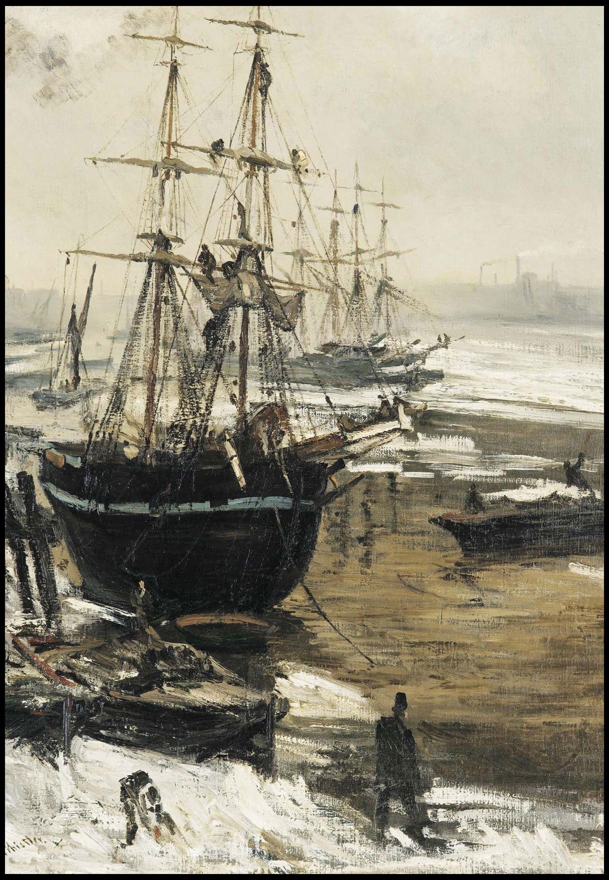 James McNeill Whistler - The Thames in Ice - Hakyarts