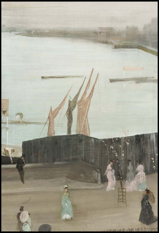 James McNeill Whistler - Variations in Pink and Grey: Chelsea - Hakyarts