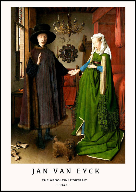 Jan van Eyck - The Arnolfini Portrait Poster - Hakyarts