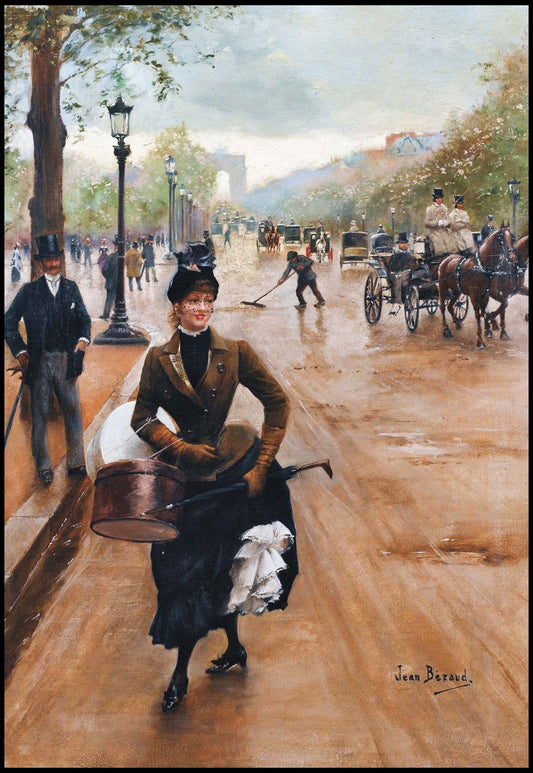 Jean Béraud  - La Modiste Sur Les Champs Elysées - Hakyarts