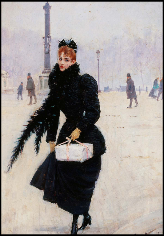 Jean Béraud  - Parisienne sur la Place de la Concorde - Hakyarts