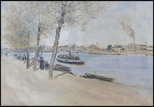 Jean Francois Raffaelli - Au Bord de l'Eau au Printemps - Hakyarts