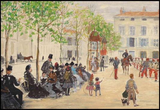 Jean Francois Raffaelli - La Place Monge à Paris - Hakyarts