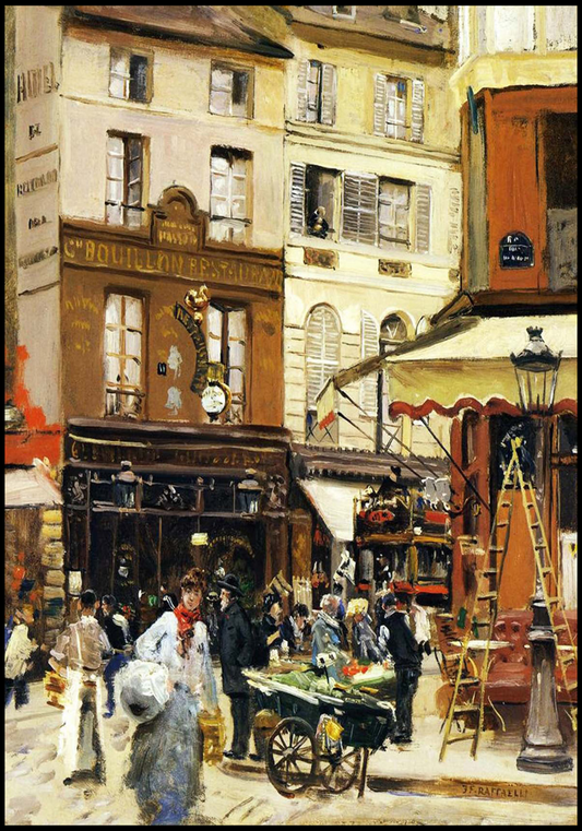 Jean Francois Raffaelli - Rue de Montmartre - Hakyarts