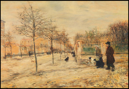 Jean Francois Raffaelli - Street Scene-Winter - Hakyarts