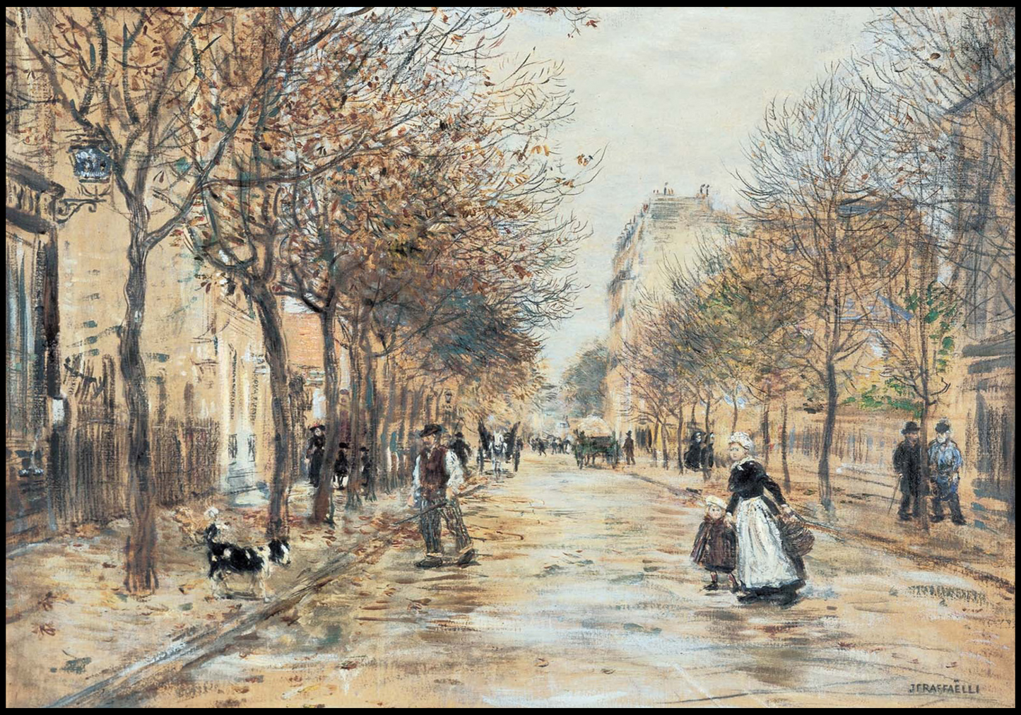 Jean Francois Raffaelli - Street in Asnières - Hakyarts