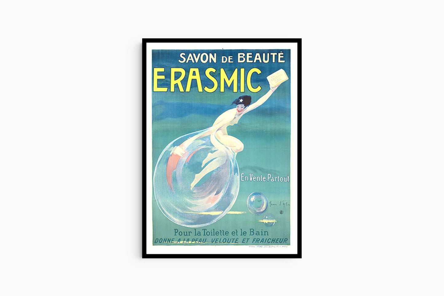 Jean d'Ylen - Erasmic Savon De Beauté Vintage Poster - Hakyarts