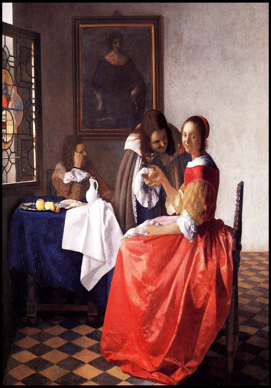 Johannes Vermeer - A Lady and Two Gentlemen - Hakyarts