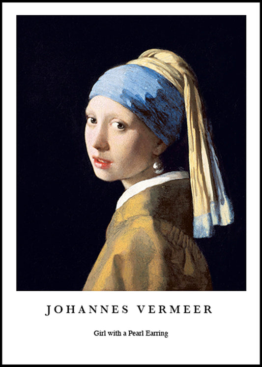 Johannes Vermeer - Girl with a Pearl Earring Poster - Hakyarts