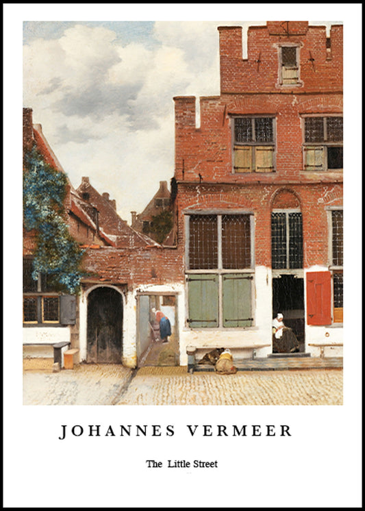 Johannes Vermeer - The Little Street Poster - Hakyarts