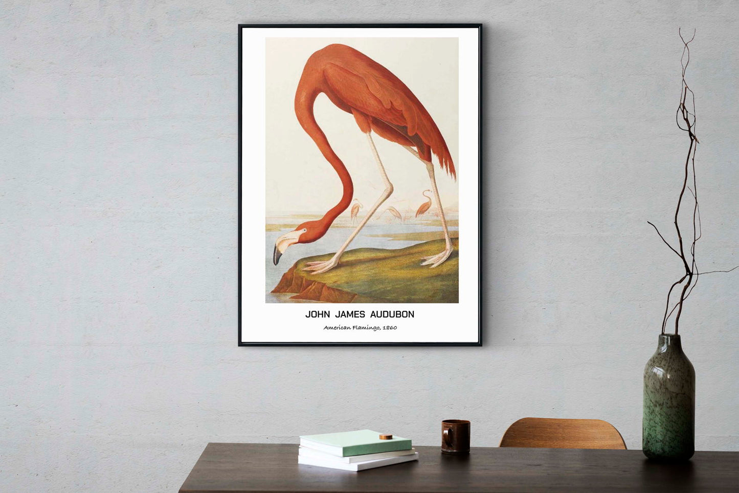 John James Audubon - American Flamingo Poster - Hakyarts