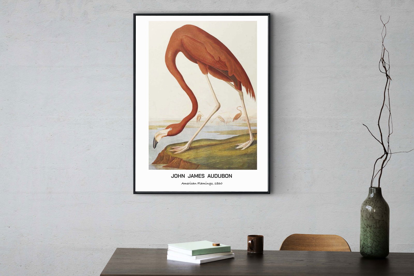 John James Audubon - American Flamingo Poster - Hakyarts