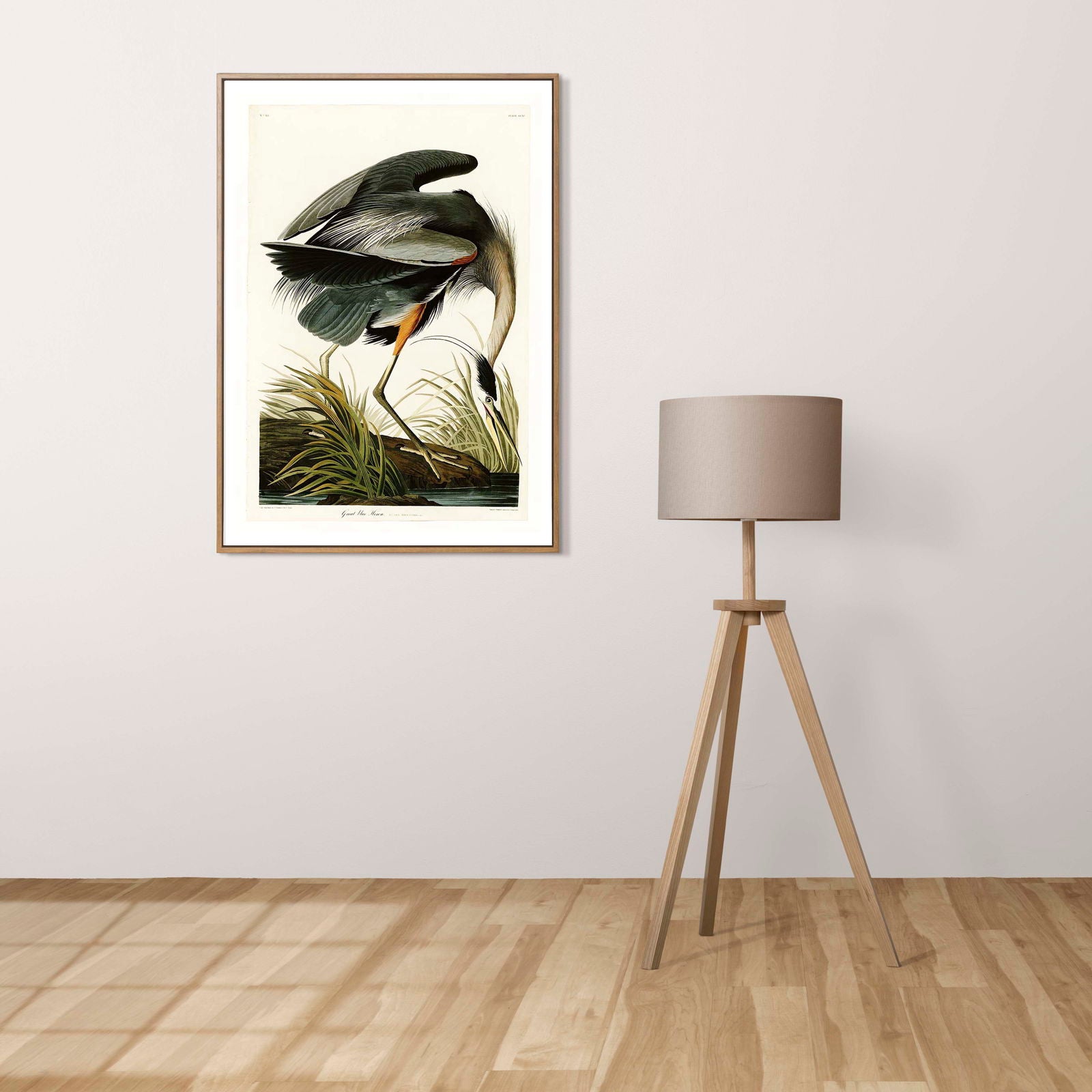 John James Audubon - Great blue Heron Poster - Hakyarts