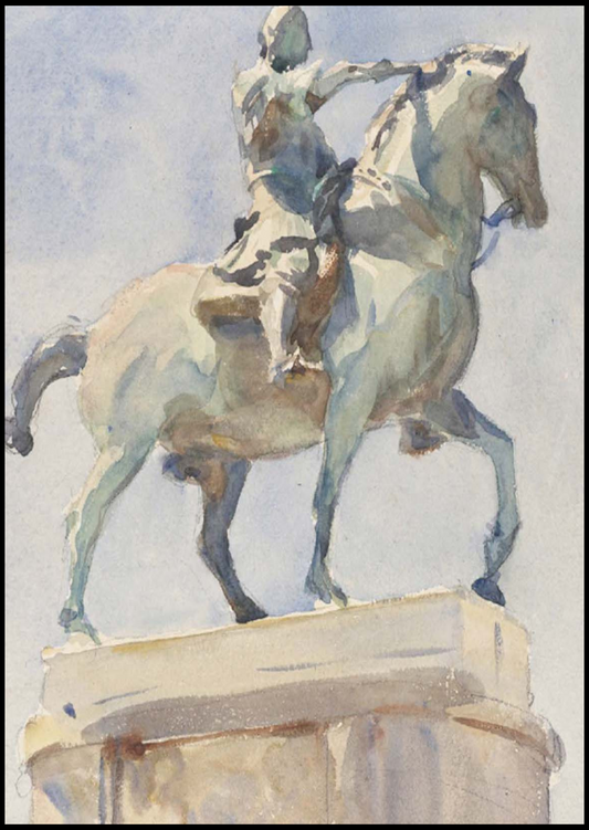 John Singer Sargent - Equestrian Statue of Gattamelata - Hakyarts