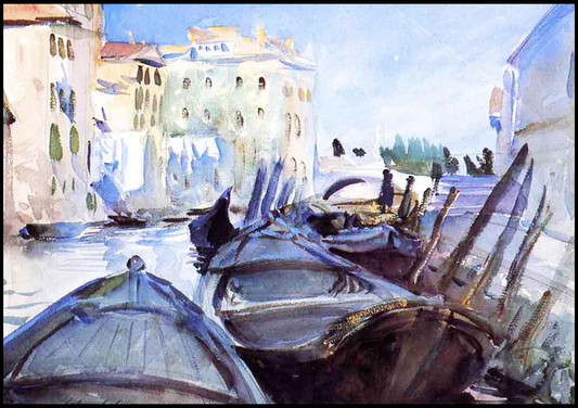 John Singer Sargent - Venetian Canal Scene - Hakyarts