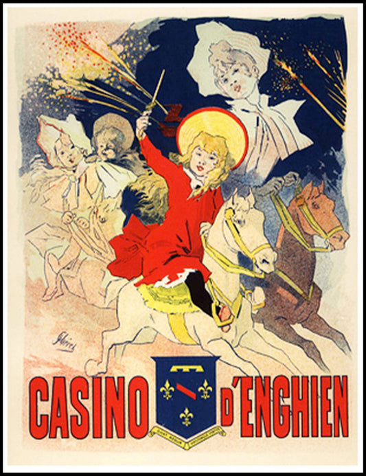 Jules Chéret - Casino d'Enghien Poster - Hakyarts