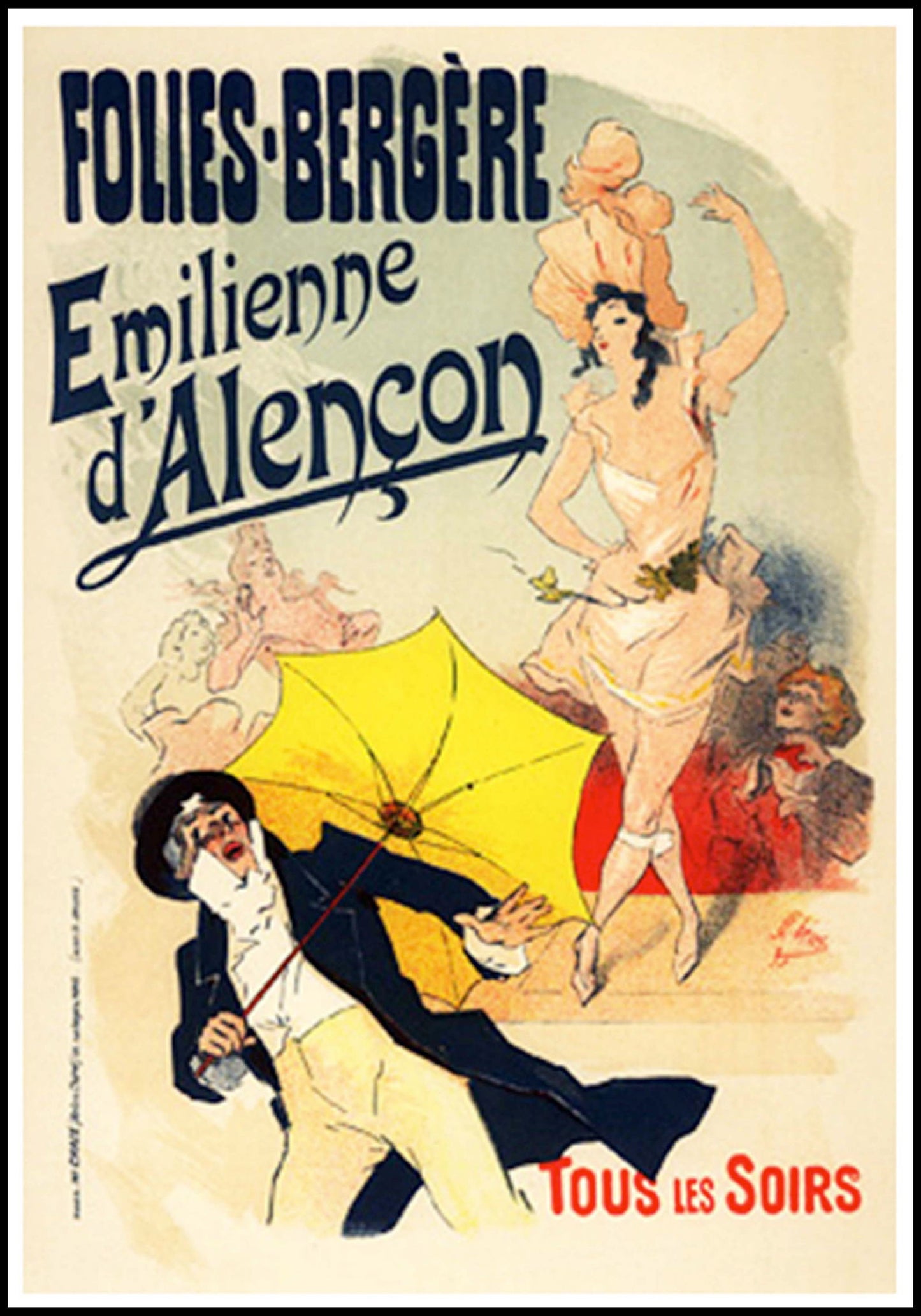 Jules Chéret -  Folies Bergère Poster - Hakyarts