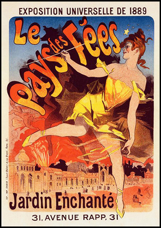 Jules Chéret - Le Pays des Fées Poster - Hakyarts