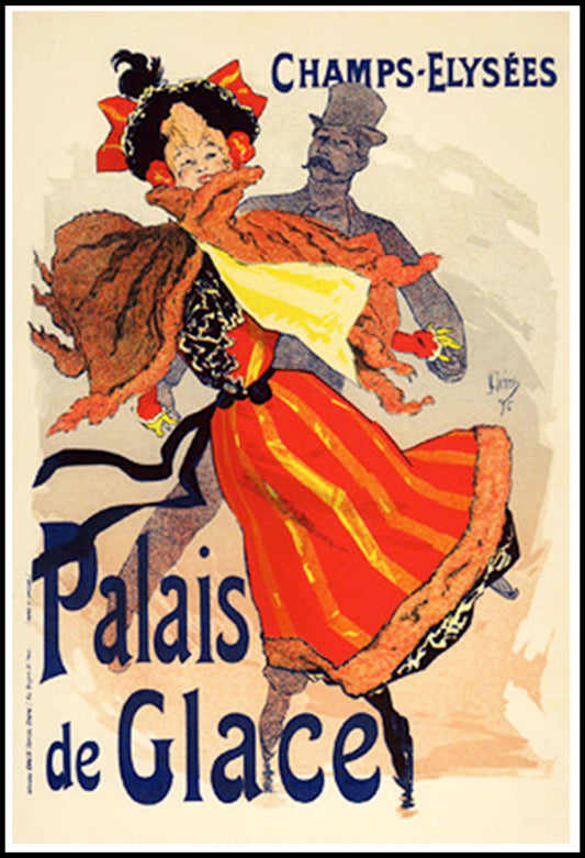 Jules Chéret - Les Palais de Glace Poster - Hakyarts