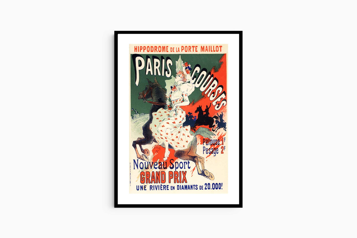 Jules Chéret - Paris Courses Poster - Hakyarts