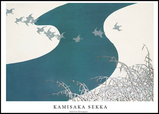 Kamisaka Sekka - Birds From Momoyogusa Poster - Hakyarts