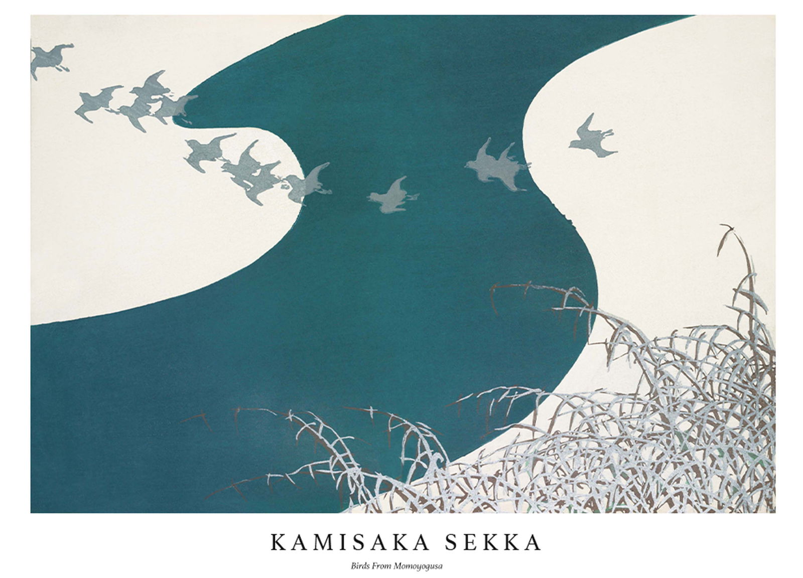 Kamisaka Sekka - Birds From Momoyogusa Poster - Hakyarts