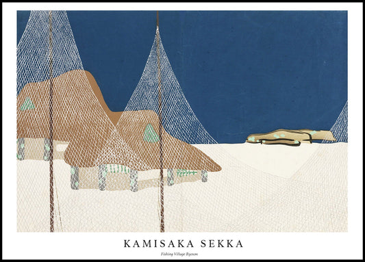 Kamisaka Sekka - Fishing Village Royson Poster - Hakyarts