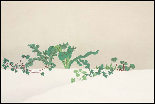 Kamisaka Sekka  - Green plants from Momoyogusa - Hakyarts