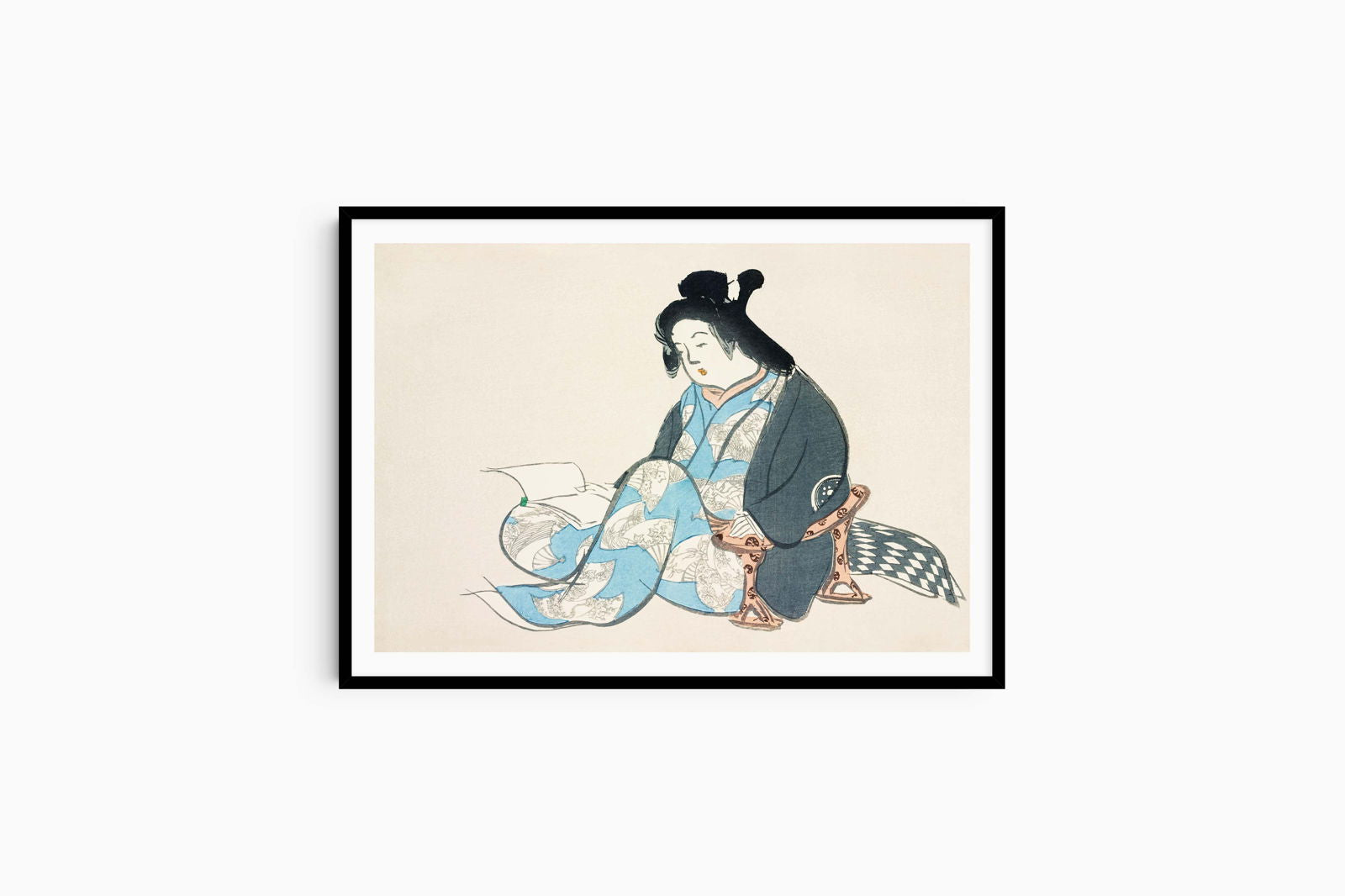 Kamisaka Sekka  - Reading lady from Momoyogusa - Hakyarts