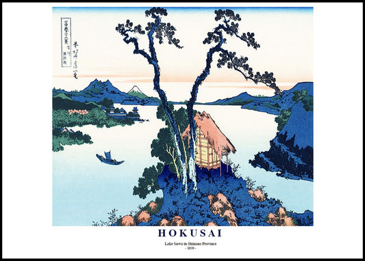 Katsushika Hokusai - Lake Suwa in Shinano Province Poster - Hakyarts