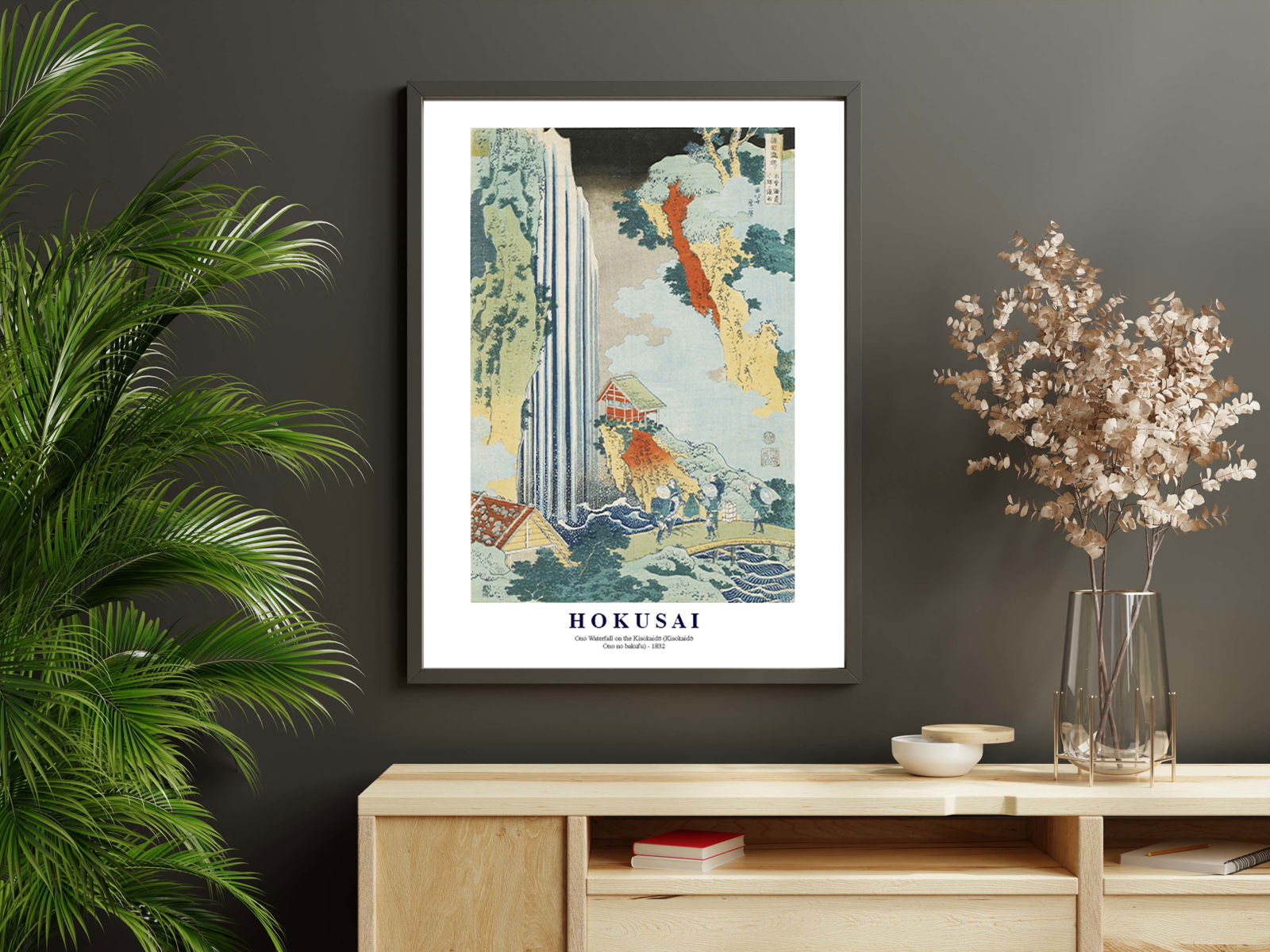 Katsushika Hokusai - Ono Waterfall on the Kisokaidō Poster - Hakyarts