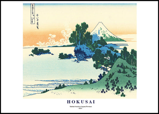 Katsushika Hokusai - Shichiri beach in Sagami Province Poster - Hakyarts