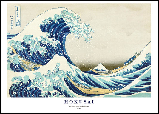 Katsushika Hokusai - The Great Wave off Kanagawa Poster - Hakyarts