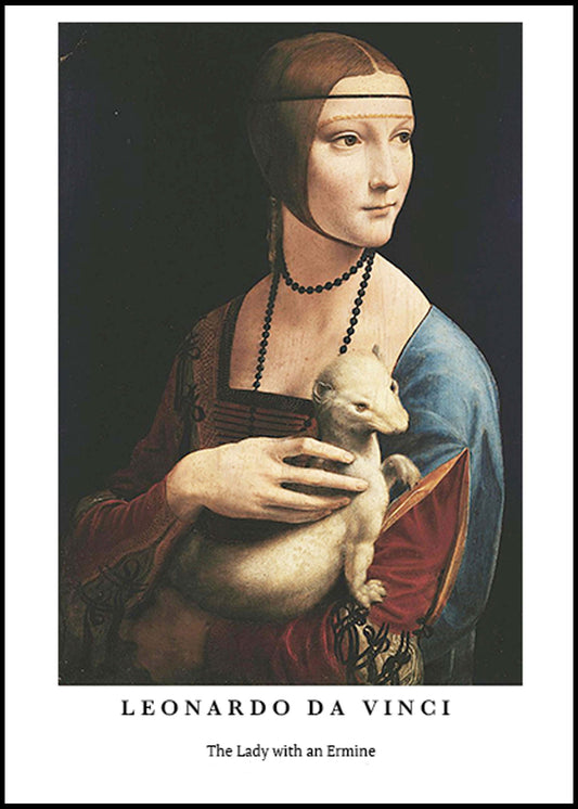 Leonardo da Vinci - The Lady with an Ermine Poster - Hakyarts