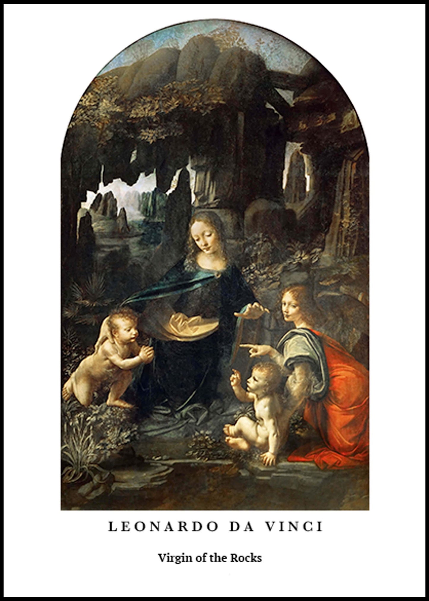 Leonardo da Vinci - Virgin of the Rocks Poster - Hakyarts