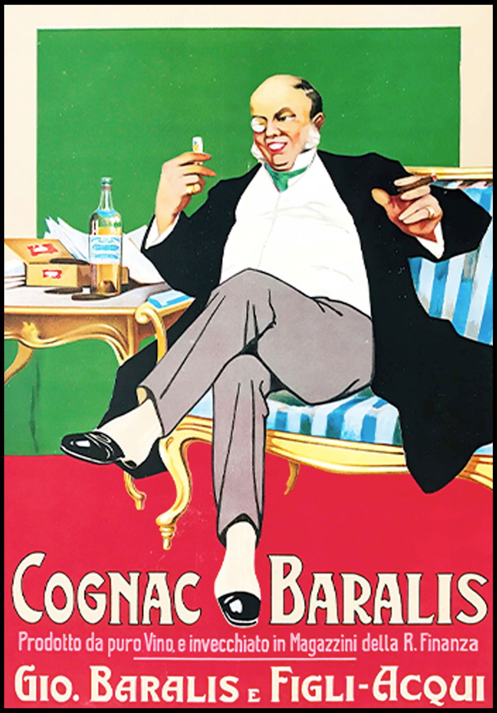 Leonetto Cappiello - Cognac Baralis Poster - Hakyarts