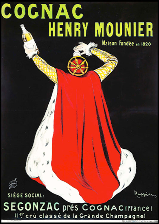 Leonetto Cappiello  - Cognac Henry Mounier Poster - Hakyarts