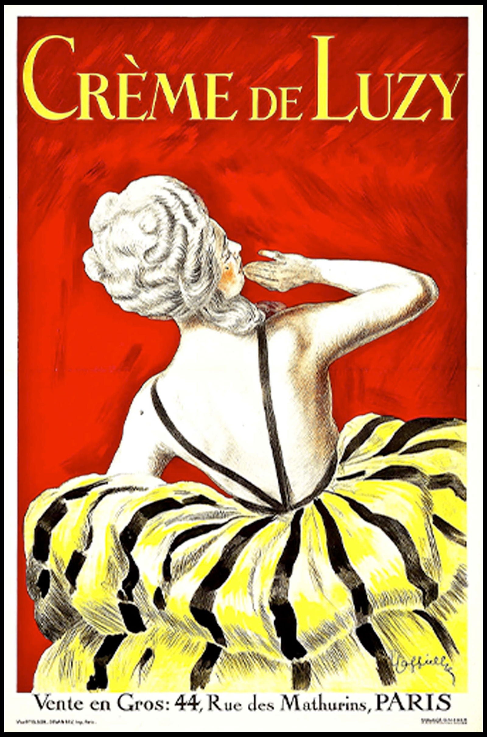 Leonetto Cappiello - Crème De Luzy Poster - Hakyarts