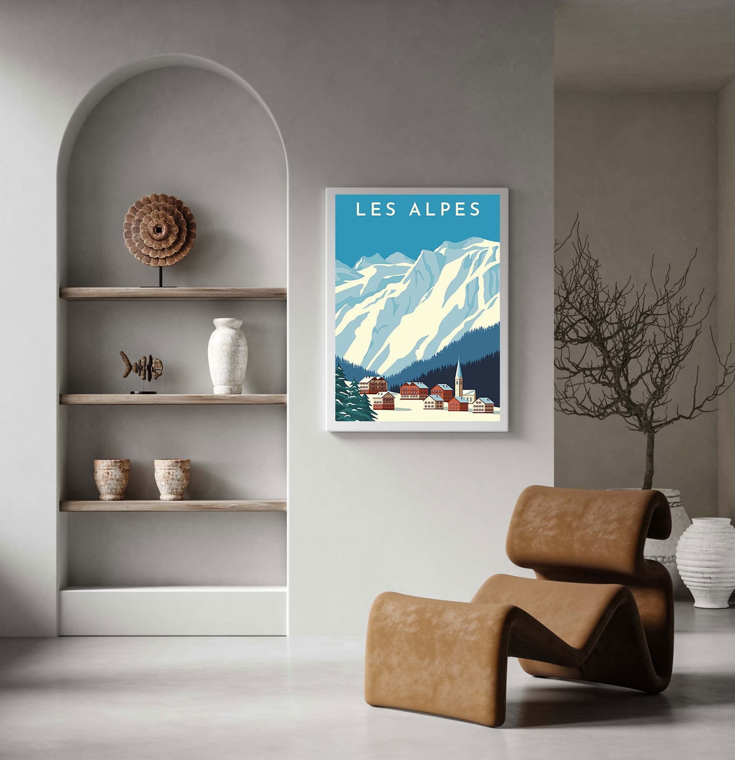 Les Alpes Travel Poster - Hakyarts