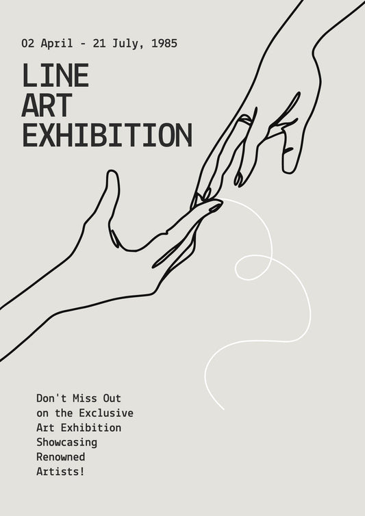 Line Art Exhibition Poster - Hakyarts